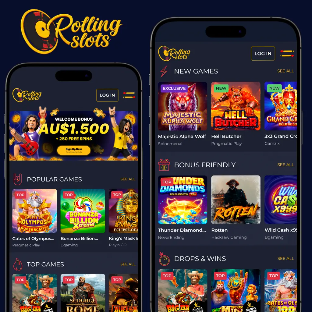 Rolling Slots login and registration